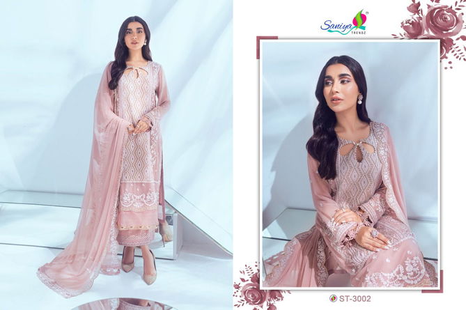 ST Azure 23 Saniya Trendz Party Wear Wholesale Pakistani Dress Material Catalog